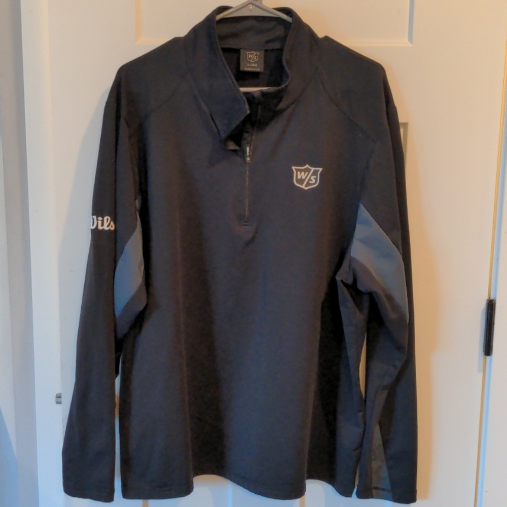 Wilson Quarter Zip Long Sleeve XL Black Gray WS